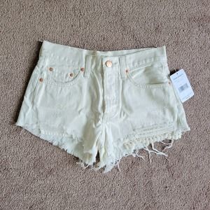 White We The Free Denim Shorts Size 24 NWT
